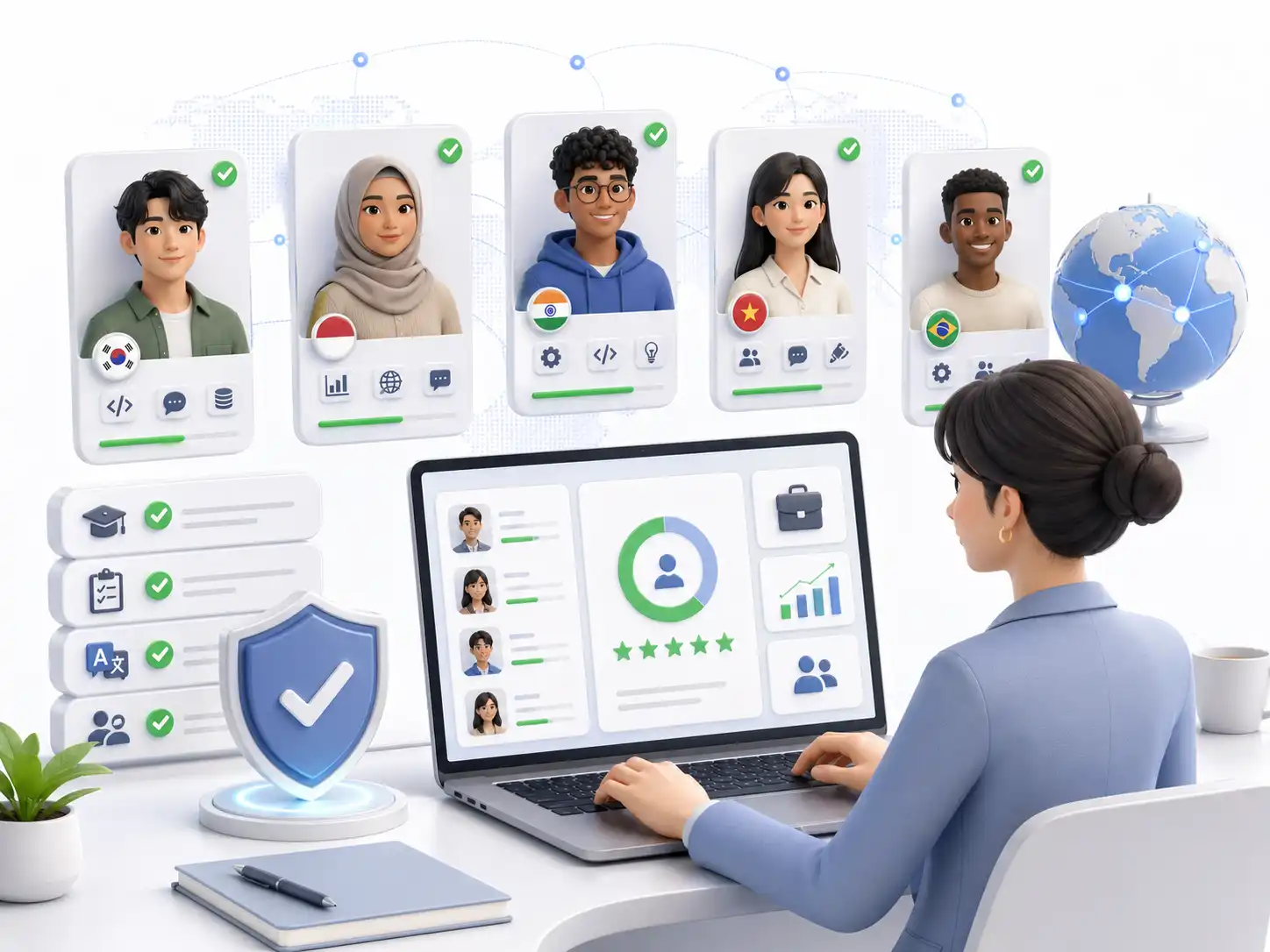Global talent illustration